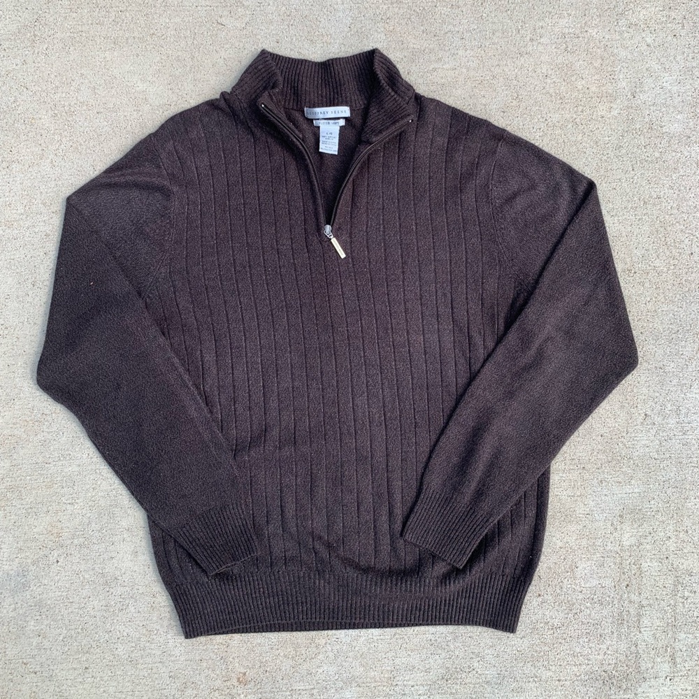 Brown Geoffrey Beene knit sweater